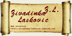 Živadinka Lasković vizit kartica